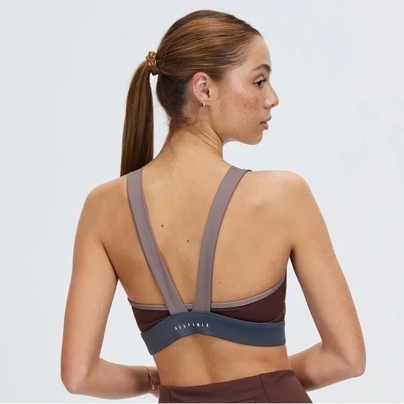 All Fenix NWT Stella Sports Bra & Rise 5” Bike Shorts Chocolate S - Picture 4 of 10